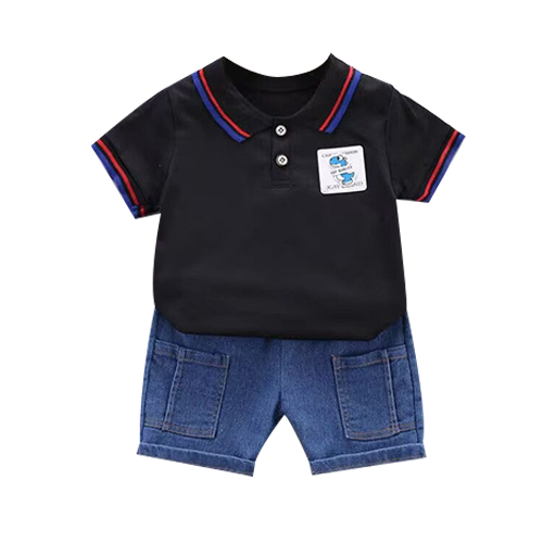 Denim Shorts & Shirt