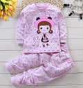 Doll Cartoon Pink Sweatshirt & Footie Pajamas