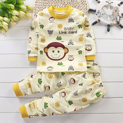 Monkey Face Yellow Sweatshirt & Footie Pajamas