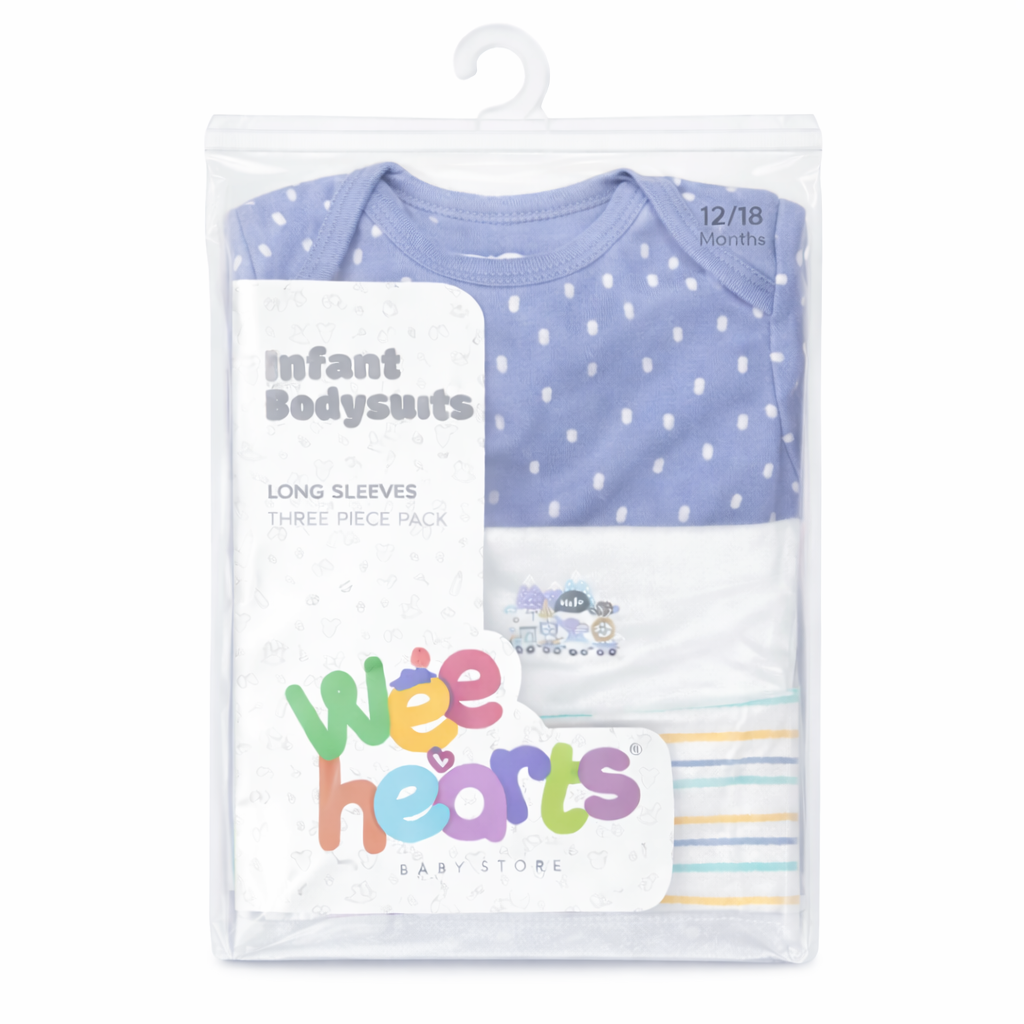 Hello Theme Bodysuits Long Sleeves 3 Pcs Pack