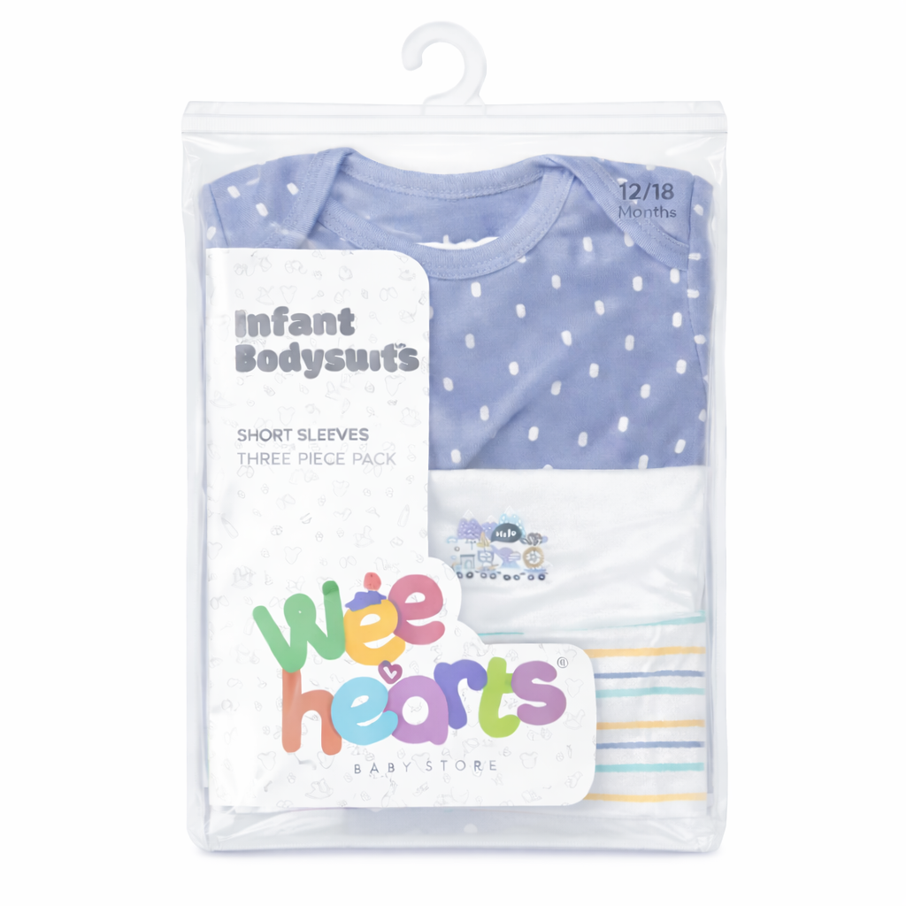 Hello Theme Bodysuits Short Sleeves 3 Pcs Pack