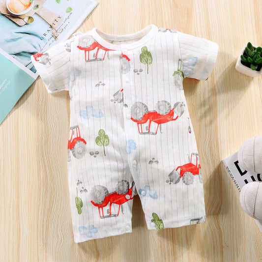 Tractor Design Grey Rompers