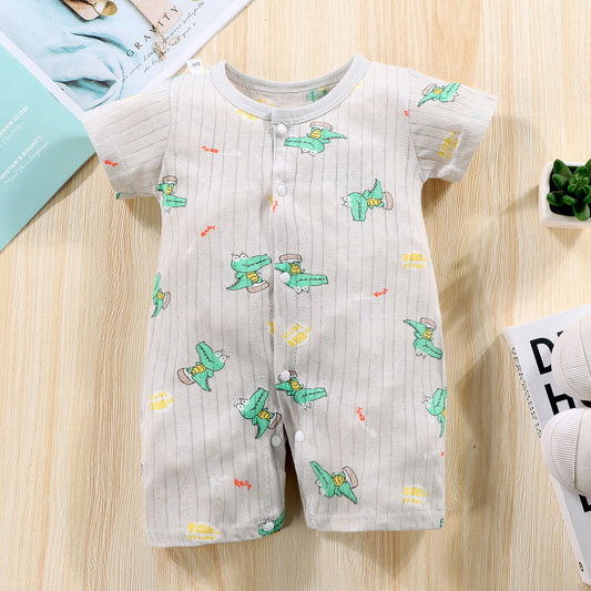 Wally Gator Design Grey Rompers