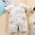 Lion and Bear Design Beige Rompers