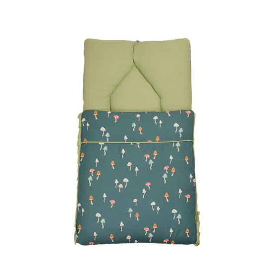 Multicolor Mushroom Design Green Carry Nest