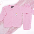 Reindeer Mama and Baby Theme Night Suit Long Sleeves Pink