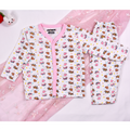 Reindeer Mama and Baby Theme Night Suit Long Sleeves Cartoon Print