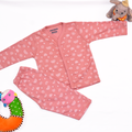 Safari Theme Night Suit Long Sleeves Candy Pink