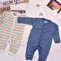 Hello Theme Sleepsuits Open Feet 3 Pcs Pack