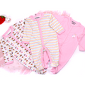 Reindeer Mama and Baby Theme Sleepsuits Close Feet 3 Pcs Pack